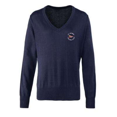 St Mawes Ladies V Neck Sweater Thumbnail